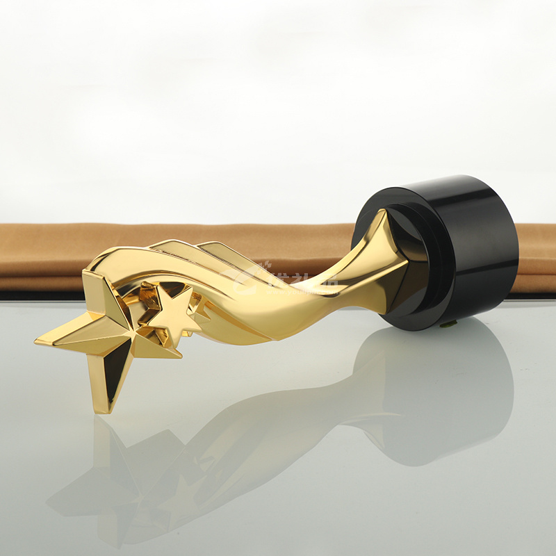 五角星水晶金属奖杯定制定做创意五角星奖杯制作定制