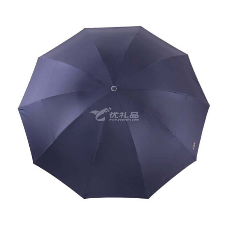 天堂伞 33188E 加大加固黑胶三折钢杆钢骨商务晴雨伞太阳伞定制 