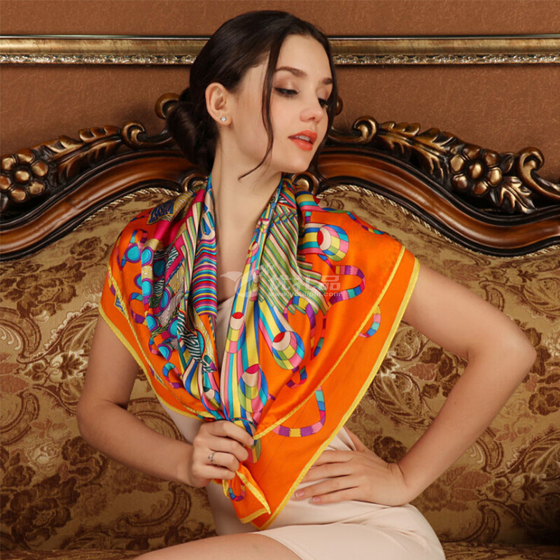 上海故事真丝大方巾韩国春秋冬季女桑蚕丝巾杭州丝绸围巾披肩两用女性礼品订做