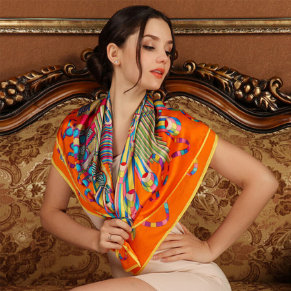 上海故事真丝大方巾韩国春秋冬季女桑蚕丝巾杭州丝绸围巾披肩两用女性礼品订做