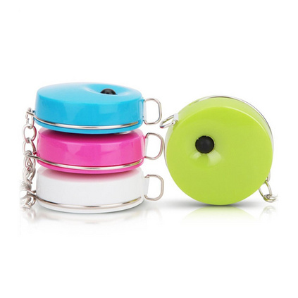 得力8214 糖果色创意钥匙扣迷你便携 1.5米小皮卷尺定制