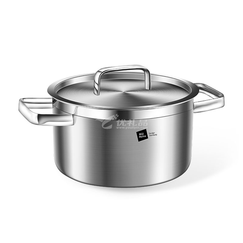 德国米技/miji 银河系列20cm不锈钢汤锅加厚复合双耳汤锅定制