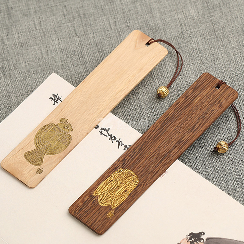 教师节礼品文化礼品红木书签套装定制