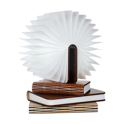 LED折叠书本灯创意小夜灯可折书本灯欧式木质创意折纸翻页小夜灯