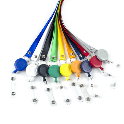 胸卡+易拉扣挂绳套装定制  伸缩易拉得卡吊绳定做工牌套工作证件挂绳定制