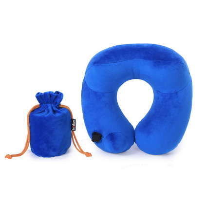 商旅宝U型自动充气枕便携式旅游旅行自动充气护颈枕三件套定制