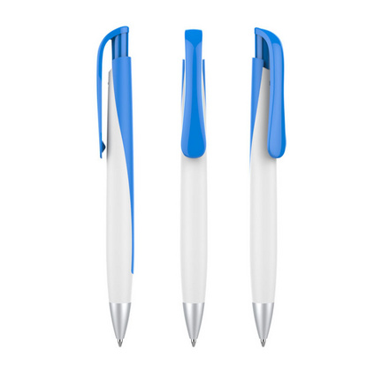 Waltz创意按动黑色圆珠笔塑料促销广告笔定制