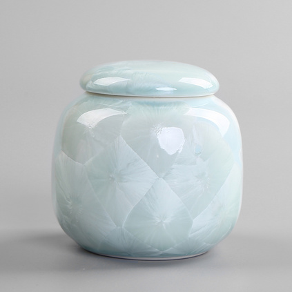 结晶釉茶叶罐 陶瓷密封罐 中草药霜膏粉末化妆瓶定制