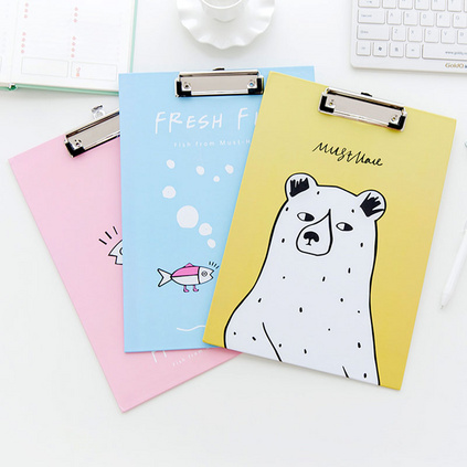 卡通文件夹板A4试卷夹直板资料夹学生书写垫板定制