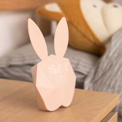 咪兔闹钟创意贪睡小夜灯音乐LED充电声控闹钟定制