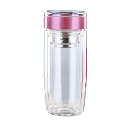 创意办公室双层玻璃杯透明280M水杯定制