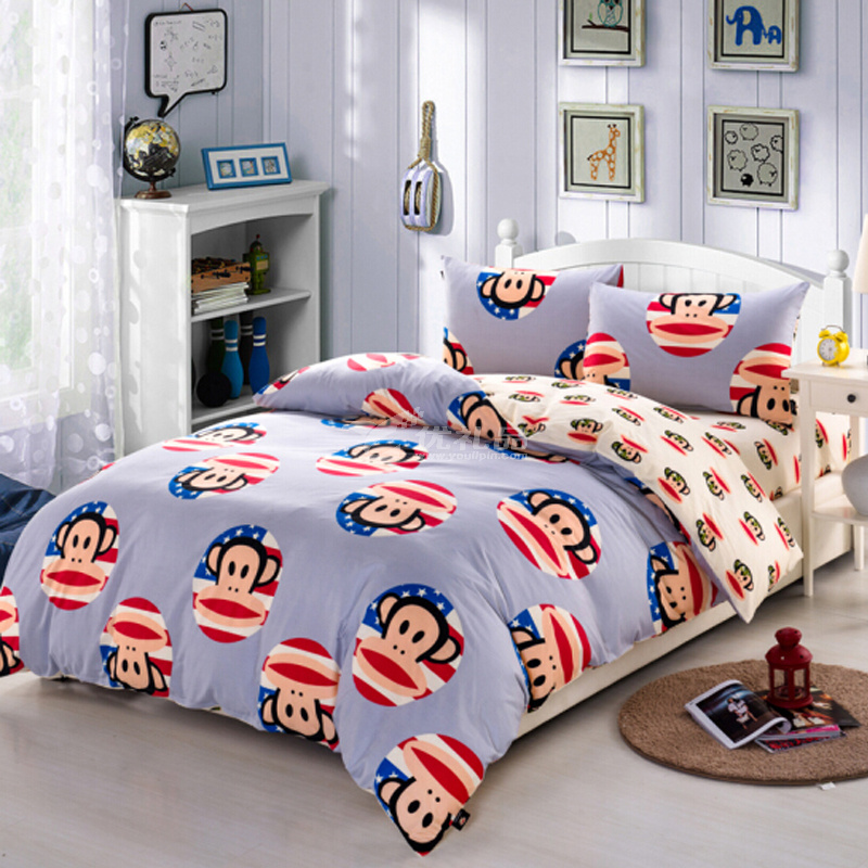 大嘴猴(Paul Frank) 创意卡通床上用品 四件套 联盟 200*230cm定制 大嘴猴(Paul Frank) 创意卡通床上用品 四件套 联盟 200*230cm定制