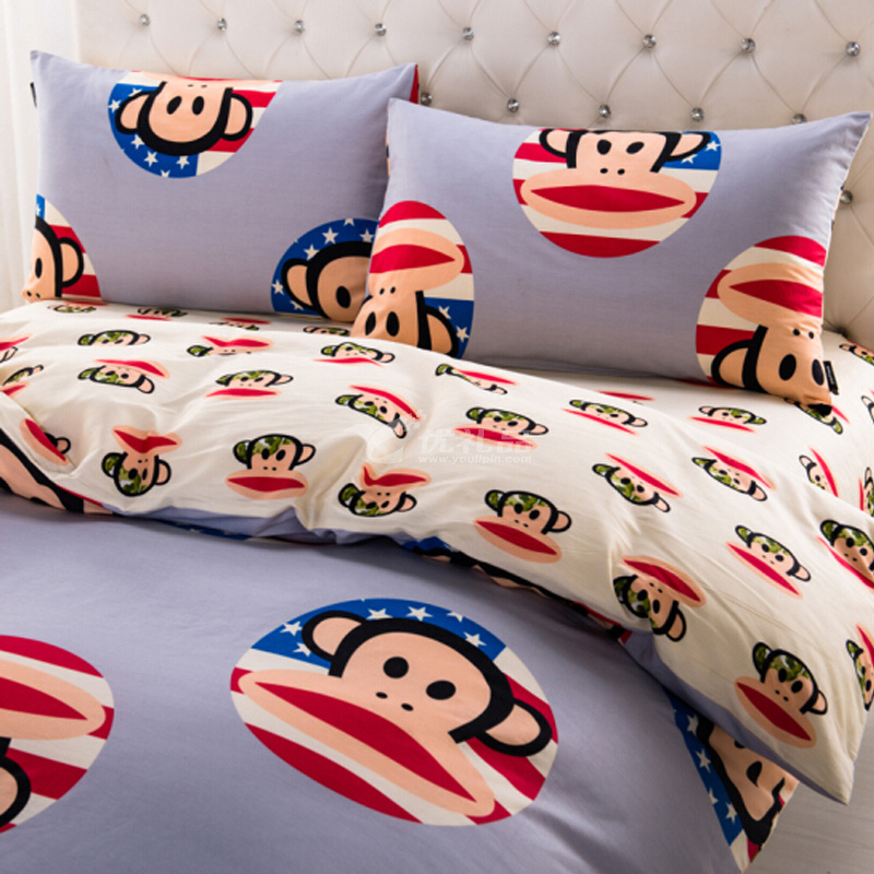 大嘴猴(Paul Frank) 创意卡通床上用品 四件套 联盟 200*230cm定制 大嘴猴(Paul Frank) 创意卡通床上用品 四件套 联盟 200*230cm定制