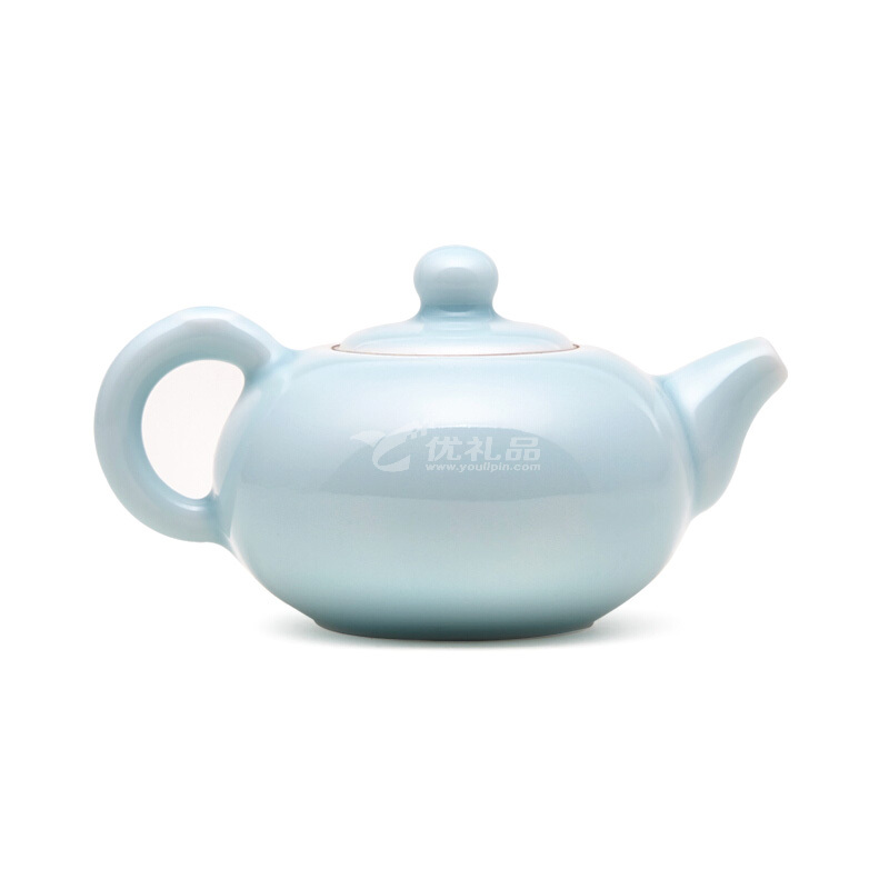 堂悦坊 龙泉青瓷听雨茶具套装创意茶杯茶壶组合礼盒装定制