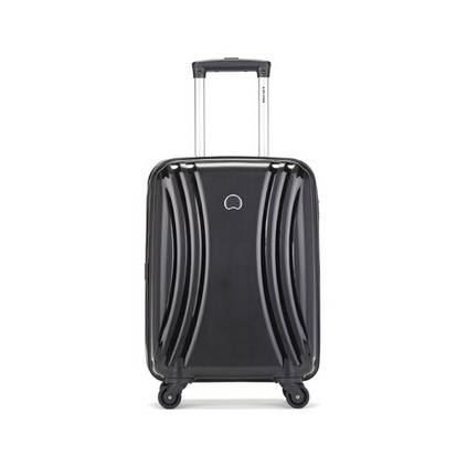 DELSEY法国大使021登机箱万向轮拉杆箱男女行李箱旅行箱子防撬拉链密码箱定制 黑色 20英寸