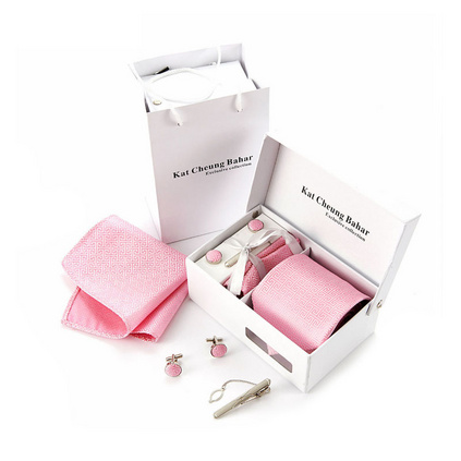 8.5CM商务领带男士领带套装 涤丝领带礼盒定制