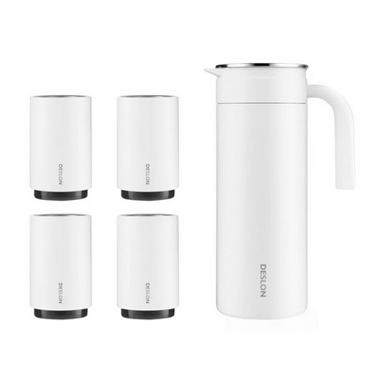 德世朗骑士不锈钢冷水壶 水壶1800ml+分享杯300ml*4套装定制 