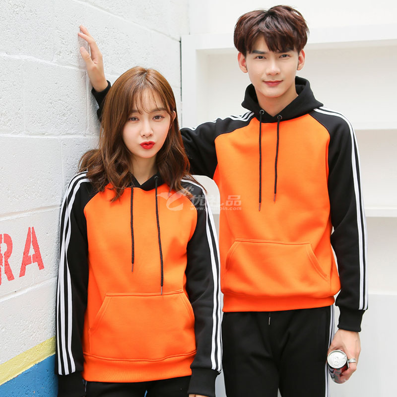 定制diy卫衣同学聚会班服套头连帽咖啡奶茶店工服外套定制