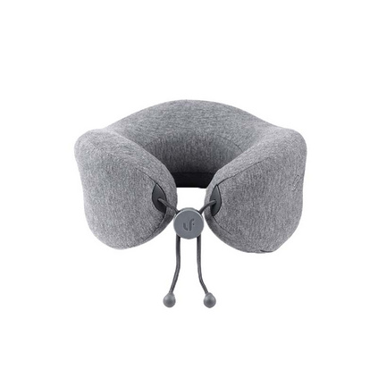 乐范（LERAVAN）按摩护颈枕u型枕飞机办公记忆棉车载颈椎助眠护颈枕按摩枕 灰色标准版定制