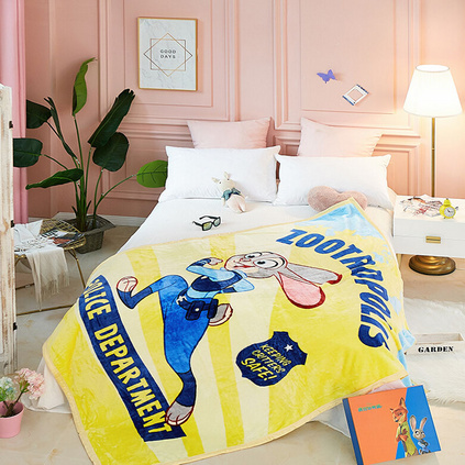 Disney迪士尼 疯狂动物城毛毯卡通云毯 办公室午休毯空调盖毯定制100*110cm 单层