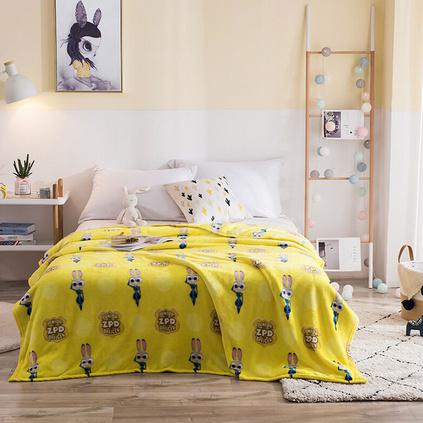 Disney/迪士尼 疯狂动物城雪绒毯云毯冬季毛毯被子单人宿舍学生毯子双人床睡毯定制 150x200cm