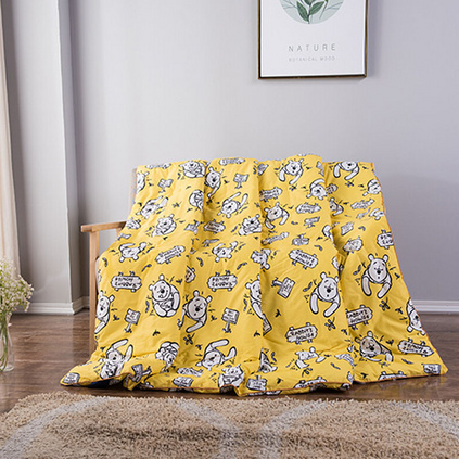 Disney迪士尼 萌趣维尼夏季空调被双人全棉夏被薄被子春秋被四季被定制 200x230cm 500g
