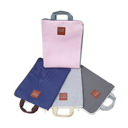 贝多美韩国拉链多功能多层A4文件袋学生手提iPad电脑包定制