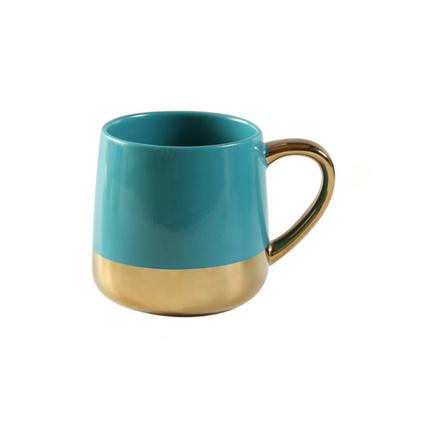 欧式小奢华金边手柄咖啡杯 创意高档陶瓷家用马克杯 下午茶杯具定制