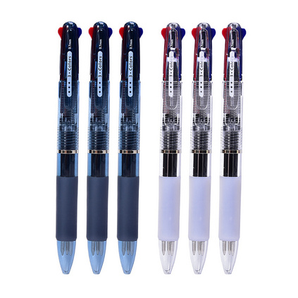 天丰三色圆珠笔 5165 透明多色圆珠笔 0.7mm 原子笔定制