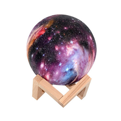 星空月球灯led七彩触控拍拍月亮小夜灯床头灯定制
