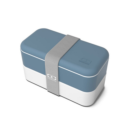 monbento 双层饭盒日式分隔便当盒保鲜可微波炉加热塑料饭盒  定制