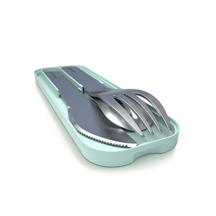 法国monbento餐具三件套便携家用ins便当餐具套装 不锈钢刀叉勺   定制