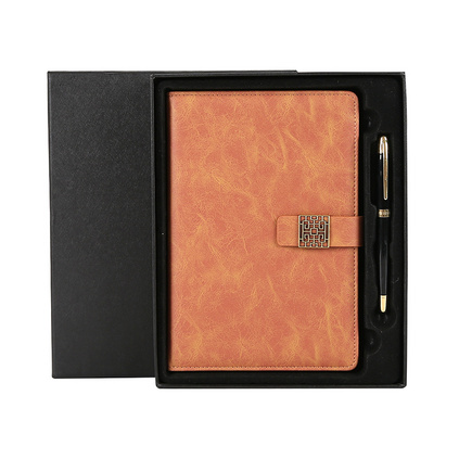 a5带扣笔记本子商务礼盒套装文具办公仿皮记事本定制