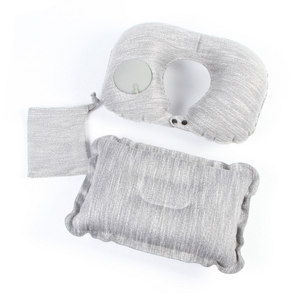 旅行便携U型充气枕头坐火车飞机睡觉神器户外吹气腰枕护腰靠腰垫定制