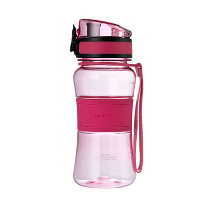 名创优品（MINISO）350ml多彩生活塑料杯便携随心杯子弹盖茶隔运动密封防漏水杯定制