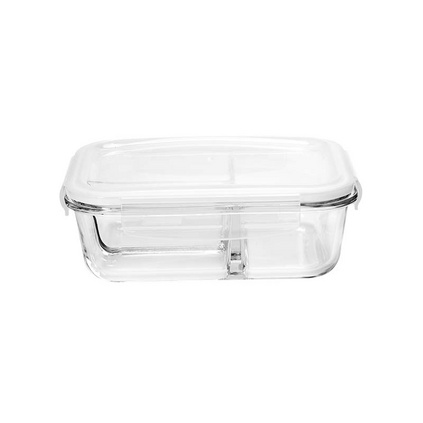 名创优品/MINISO 高硼硅玻璃580ml多格保鲜盒饭盒定制