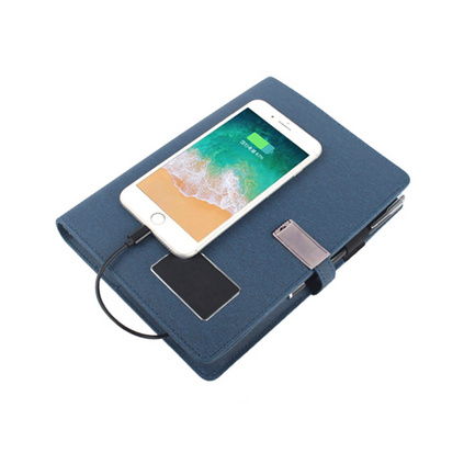 发光充电笔记本  U盘充电笔记本 商务记事本会议记录本8000mAh充电记录本定制