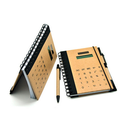 创意计算器 牛皮纸封面记事本便签本工作记录本会议记录本定制