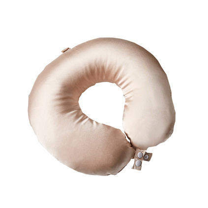 桑蚕真丝护颈U型枕 旅行汽车飞机枕 颈枕U形护脖子颈椎泡沫粒子U型枕定制