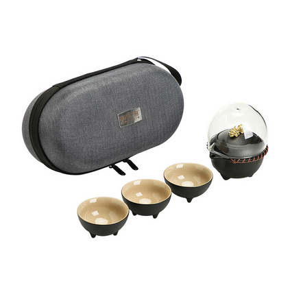 高档创意旅行茶具 粗陶茶具功夫套装便携收纳茶具套装定制