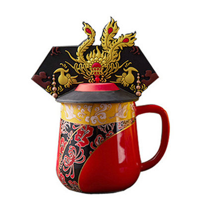 创意礼物故宫龙凤杯故宫纪念礼物情侣杯马克杯中国风礼物千岁杯定制