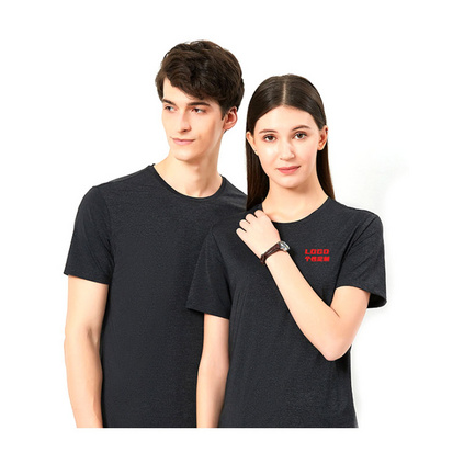 短袖工作服T恤定制企业logo广告衫印字工衣diy新款班服圆领衫定做