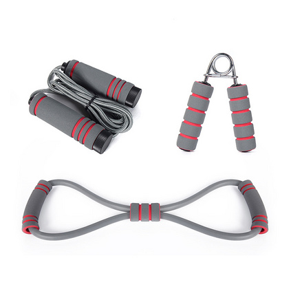 室内运动健身三件套跳绳握力器拉力器运动组合套装定制