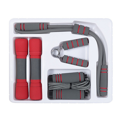 双林女士健身跳绳套装握力器拉力器哑铃健身器材套装定制