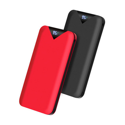 10000毫安充电宝TYPE-C双自带线数显移动电源定制