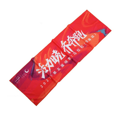 印花冷感毛巾马拉松赛事运动毛巾超细纤维降温冷感速干毛巾定制