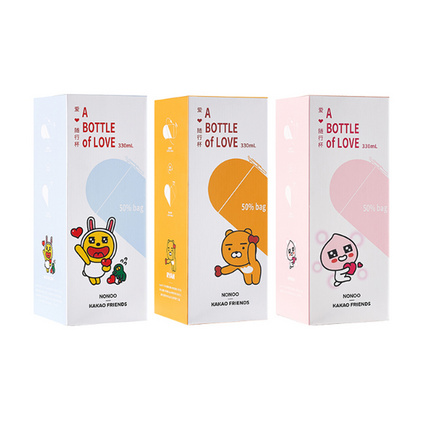 NONOO爱心水杯KAKAO网红可爱便携多功能杯子外带超萌杯定制