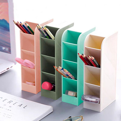 斜插式笔筒六角菱形塑料笔筒定制