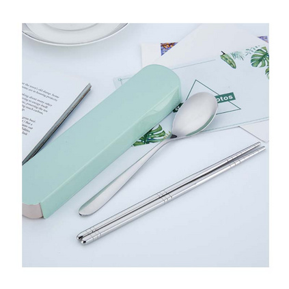 304不锈钢餐具筷子勺子套装便携餐具三件套定制