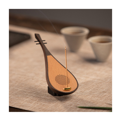 琵琶音乐香炉 禅语点香播放器蓝牙音箱线香炉定制